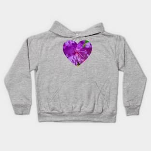 Purple Macro Flower Photograph Heart Kids Hoodie